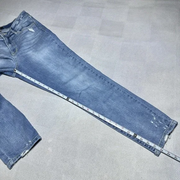 Judy Blue High Rise Slim Fit Jeans 9/29 Distressed Stretch Denim Medium Wash - Picture 15 of 16